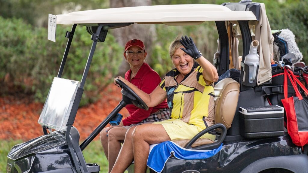 Waving Golfer