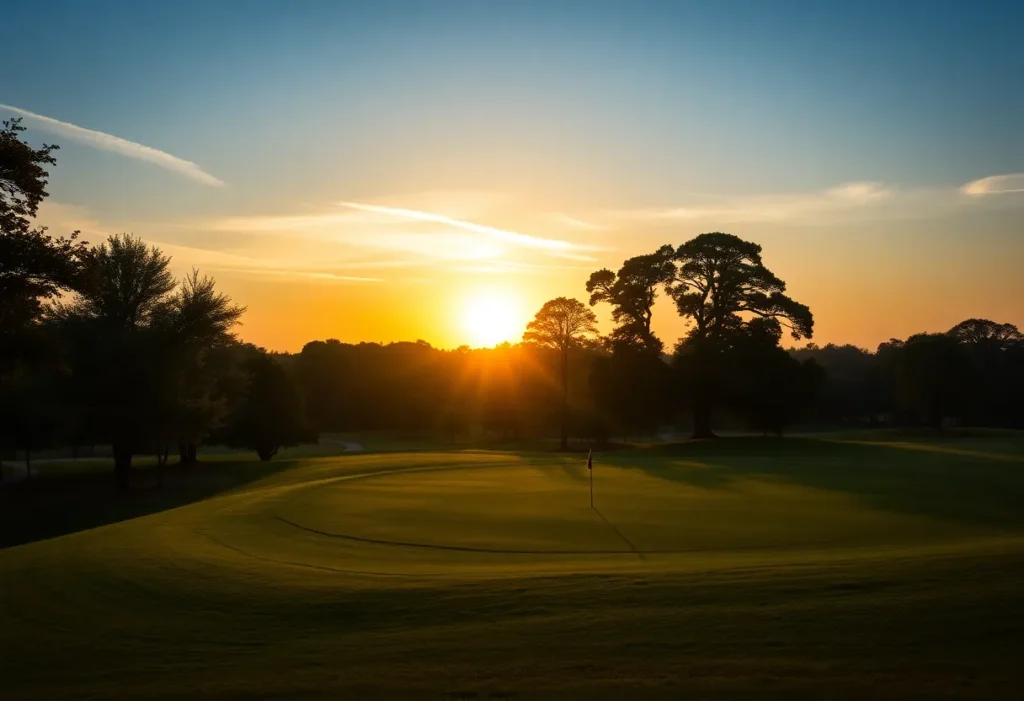 A picturesque golf course representing hope and equality