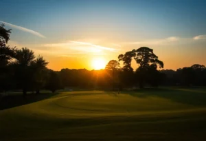 A picturesque golf course representing hope and equality