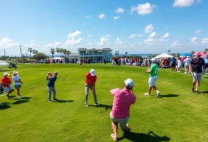 Players competing at the 60th Annual Indian River Open in New Smyrna Beach Golf Club.