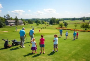 Families enjoying golf at The Park West Palm