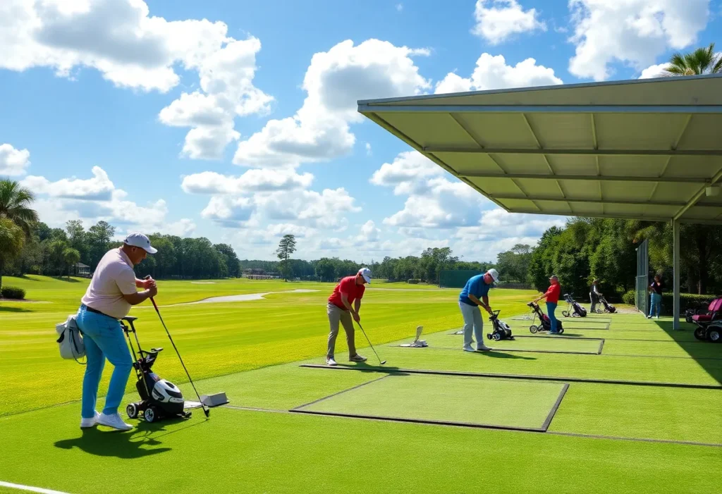 Aerial view of the new driving range at Saddlebrook Resort in Tampa