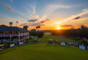 Golfers competing at the St. Augustine Amateur Golf Tournament