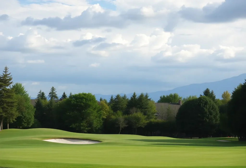 Close-up of a Beautiful Golf Course