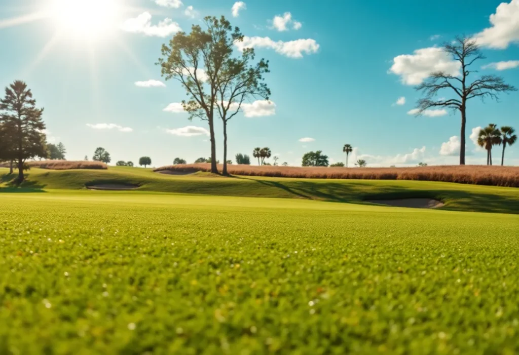 Close Up of a Beautiful Golf Course