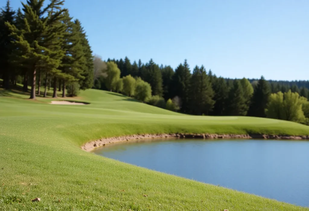 Close-up of a Beautiful Golf Course