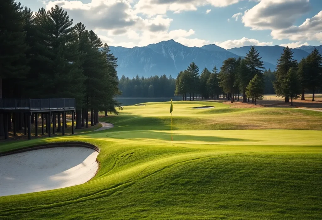 Close-up of a beautiful golf course