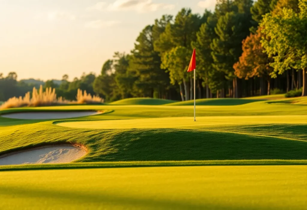 Close-up of a Beautiful Golf Course