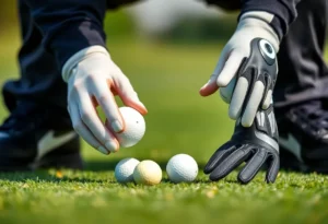 Golf equipment for the 2025 season, including Titleist Pro V1 balls and Cobra gloves