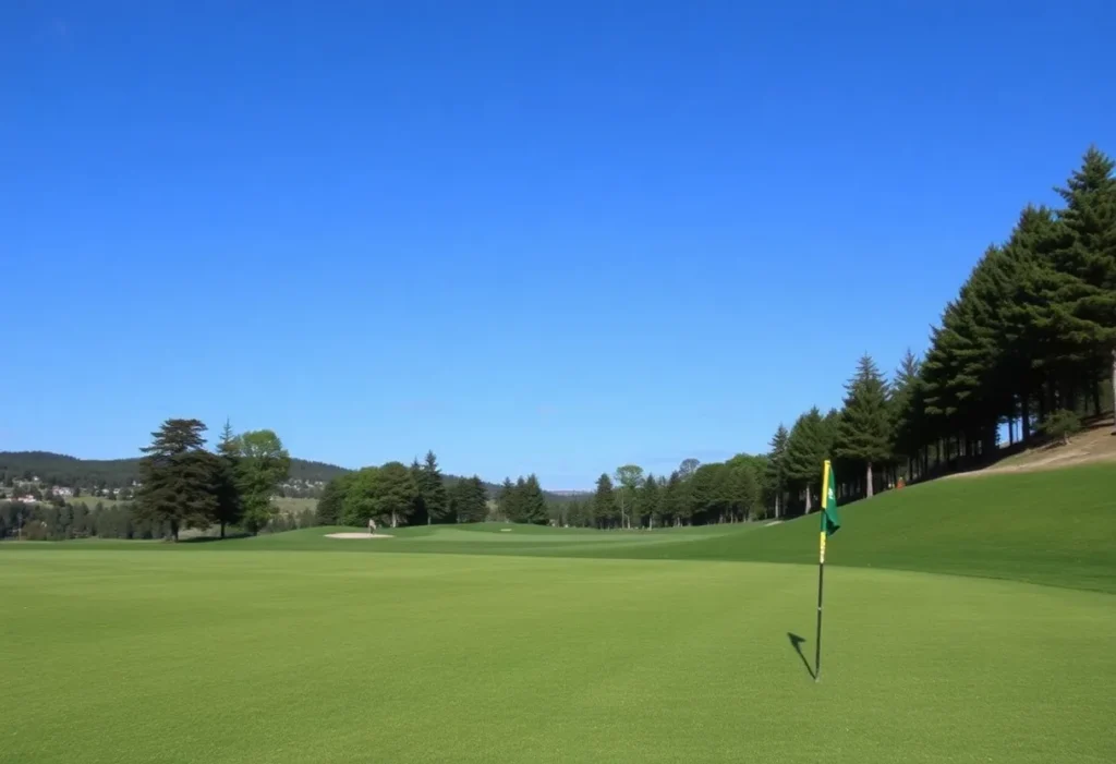 Close Up of a Beautiful Golf Course