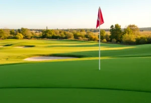 Close-up of a Beautiful Golf Course