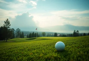 Close-up of a beautiful golf course