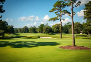 Close up of a beautiful golf course