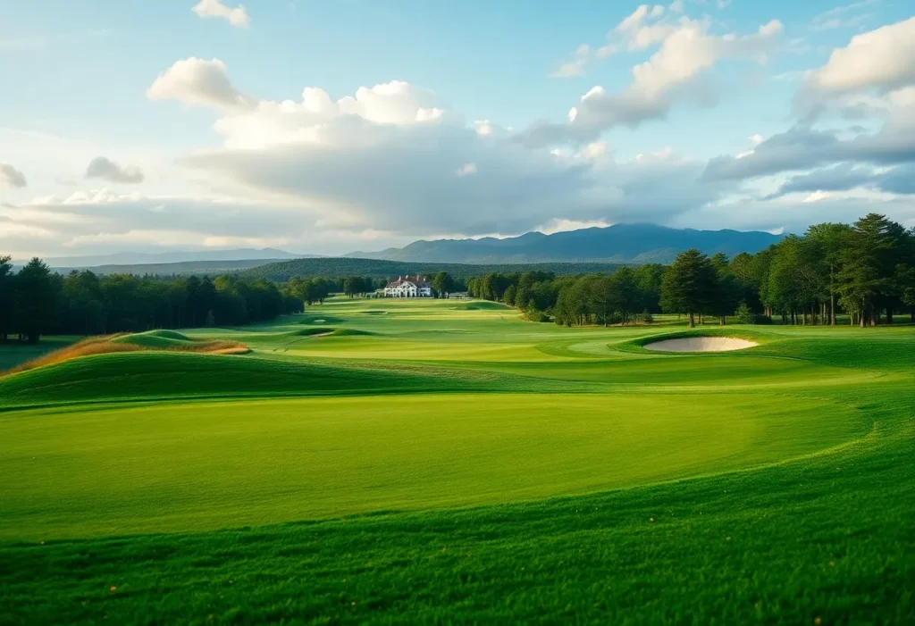 Close Up of a Beautiful Golf Course