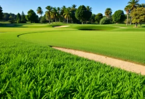 Close Up of a Beautiful Golf Course