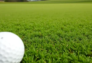 Close up of a beautiful golf course