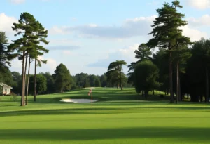 Close-up of a beautiful golf course